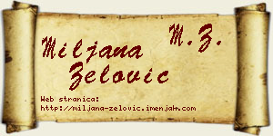 Miljana Zelović vizit kartica